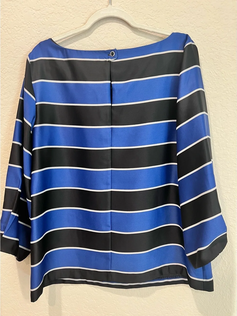 Banana Republic Stripped Boat Neck Blouse | Women’s Large | Sateen Feel